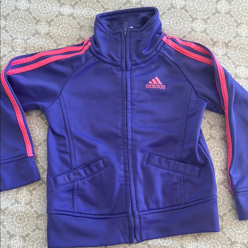 Adidas Purple and Pink Track Jacket